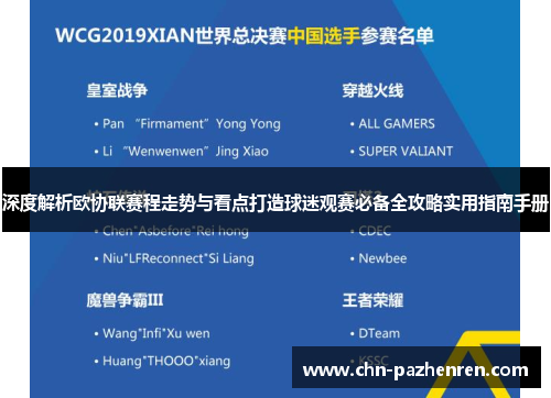 深度解析欧协联赛程走势与看点打造球迷观赛必备全攻略实用指南手册 深度解析欧协联赛程走势与看点打造球迷观赛必备全攻略实用指南手册